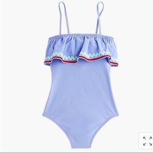 J Crew Rick Rac Strapless Swimsuit